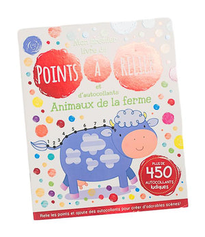 IGLOOBOOKS - MON PREMIER LIVRE DE POINTS À RELIER ET D'AUTOCOLLANTS - LES ANIMAUX DE LA FERME