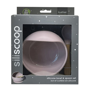 KUSHIES - BOL ET CUILLÈRE EN SILICONE (3 couleurs disponibles)