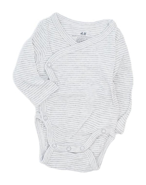 H&M - 0-1 MOIS (RAYÉ GRIS ET BLANC)