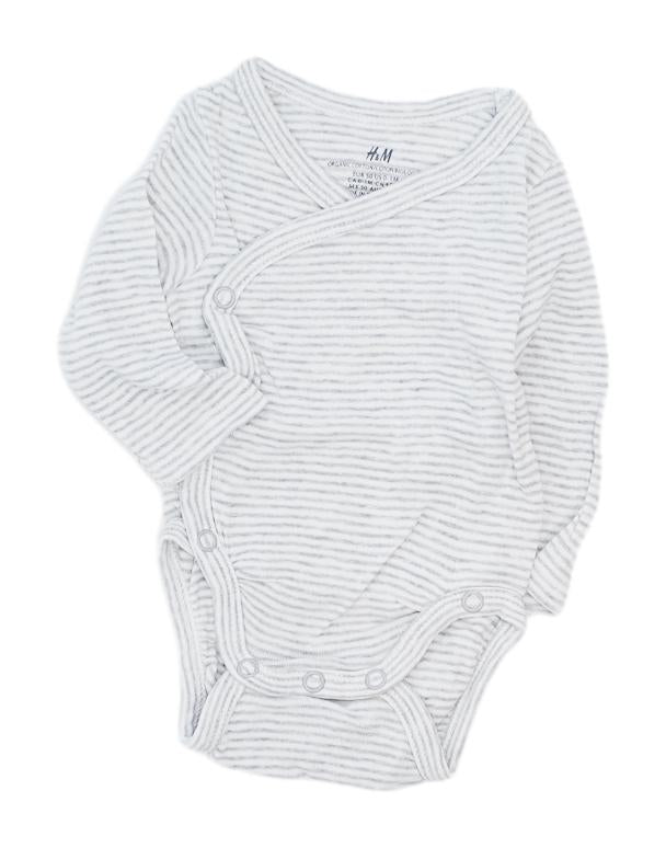 H&M - 0-1 MOIS (RAYÉ GRIS ET BLANC)