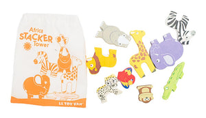 LE TOY VAN - AFRICA STACKER TOWER (SAC IMPARFAIT)