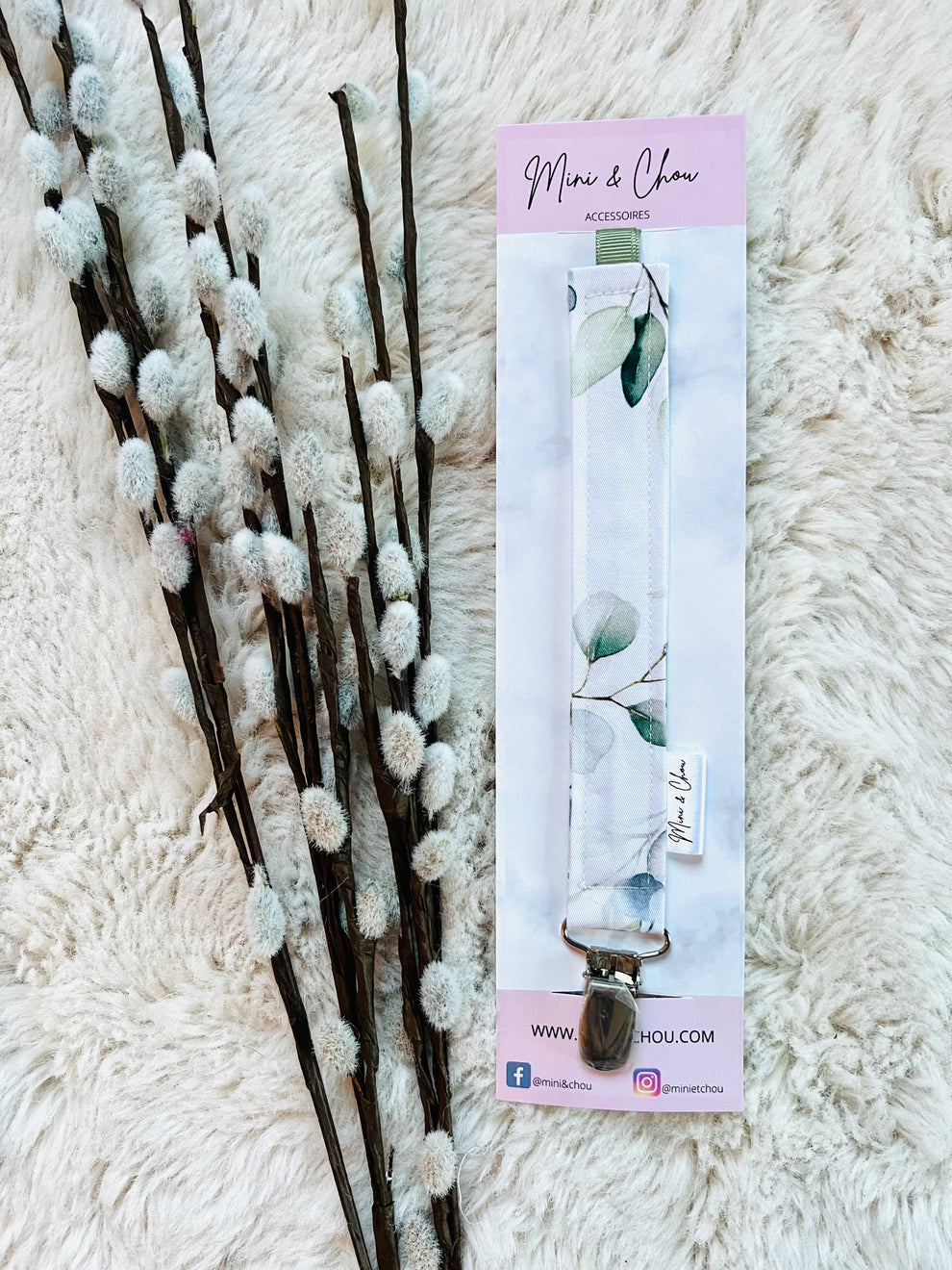 *NEUF* MINI & CHOU - ATTACHE-SUCE TEXTILE