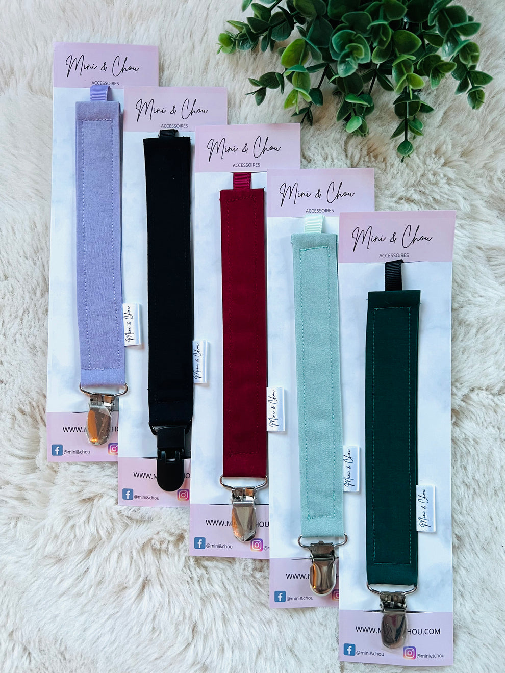 *NEUF* MINI & CHOU - ATTACHE-SUCE TEXTILE