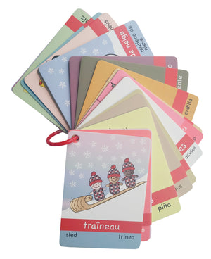 TIPOU BÉBÉ - CARTE D'APPRENTISSAGE 3 LANGUES (SÉRIE ROUGE)