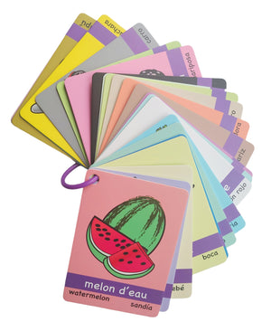TIPOU BÉBÉ - CARTE D'APPRENTISSAGE 3 LANGUES (SÉRIE MAUVE)