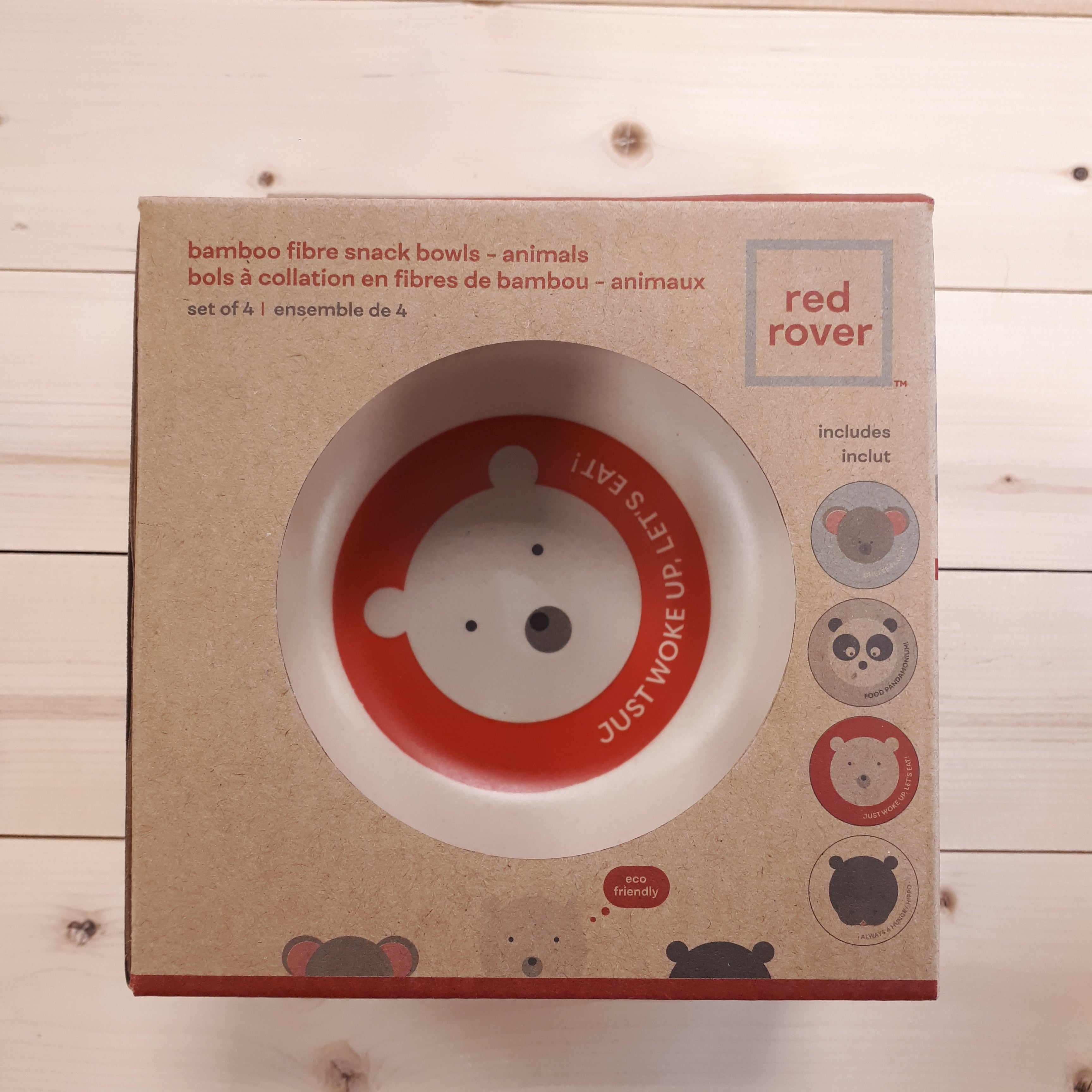 RED ROVER - ENSEMBLE DE 4 BOLS À COLLATION EN FIBRES DE BAMBOU