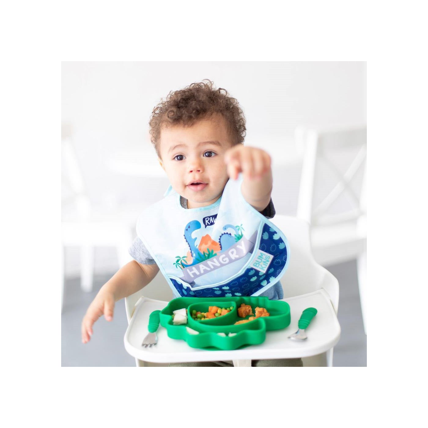 BUMKINS - BAVETTES DINO (LOT DE 3)