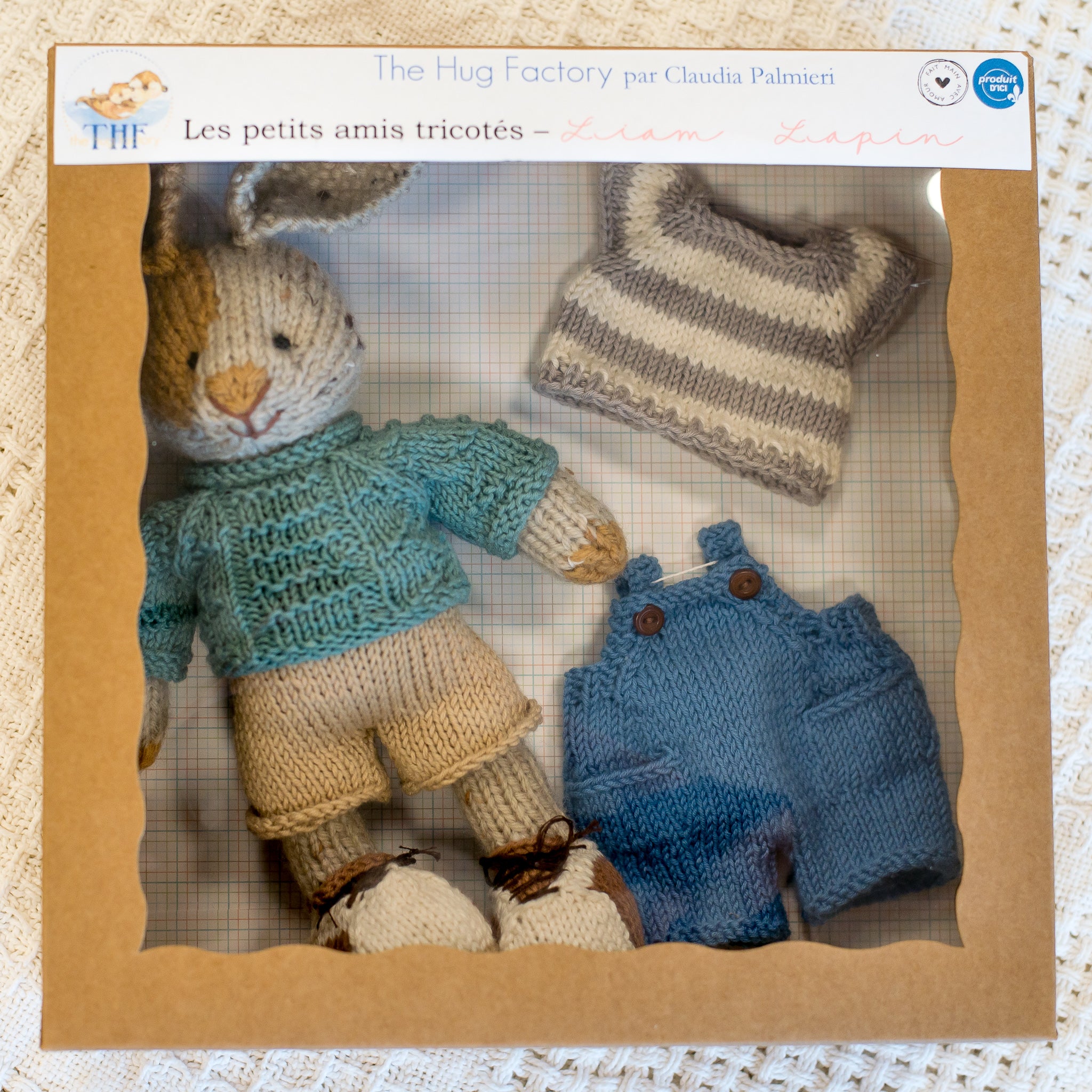 *NEUF* THE HUG FACTORY - LAPIN ET DEUX HABITS (2 MODÈLES)