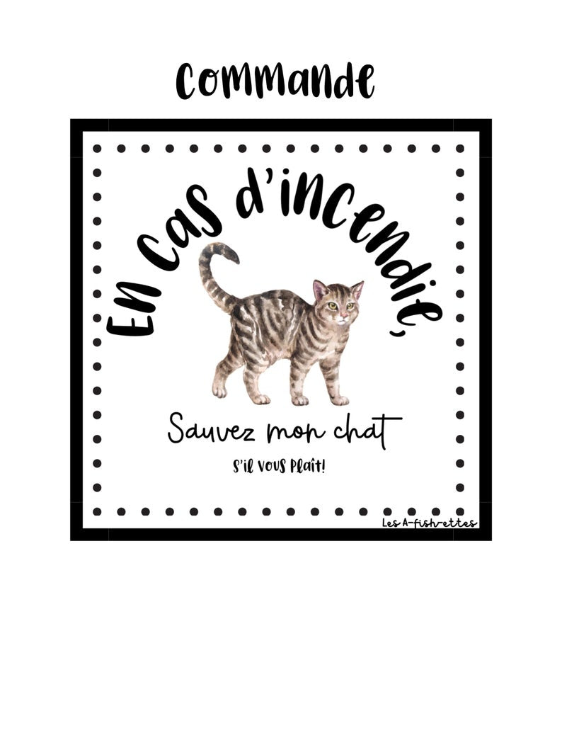 AUTOCOLLANT VINYLE 《AU FEU》